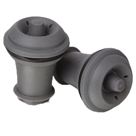 Vacu Vin Vacu Vin 8840612 Wine Stoppers Blister - Grey - Pack of 2 8840612